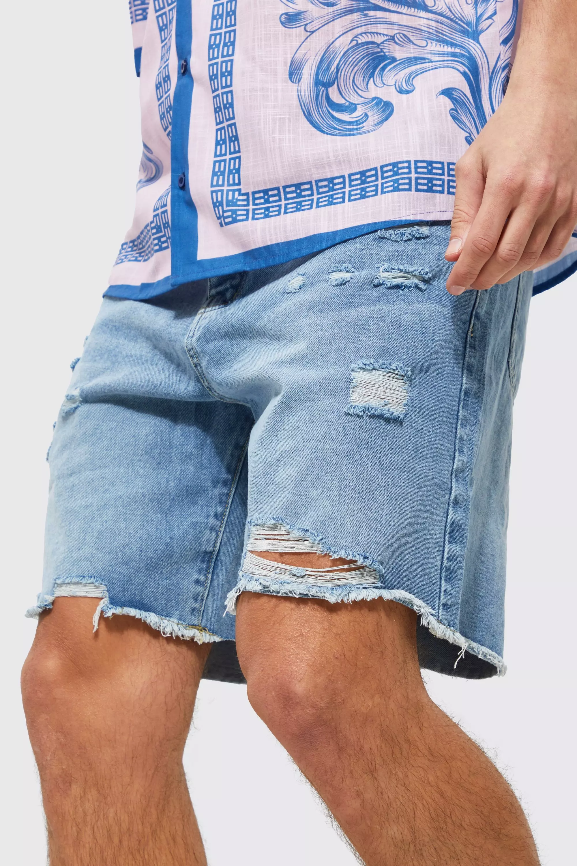 Boohoo best sale ripped shorts